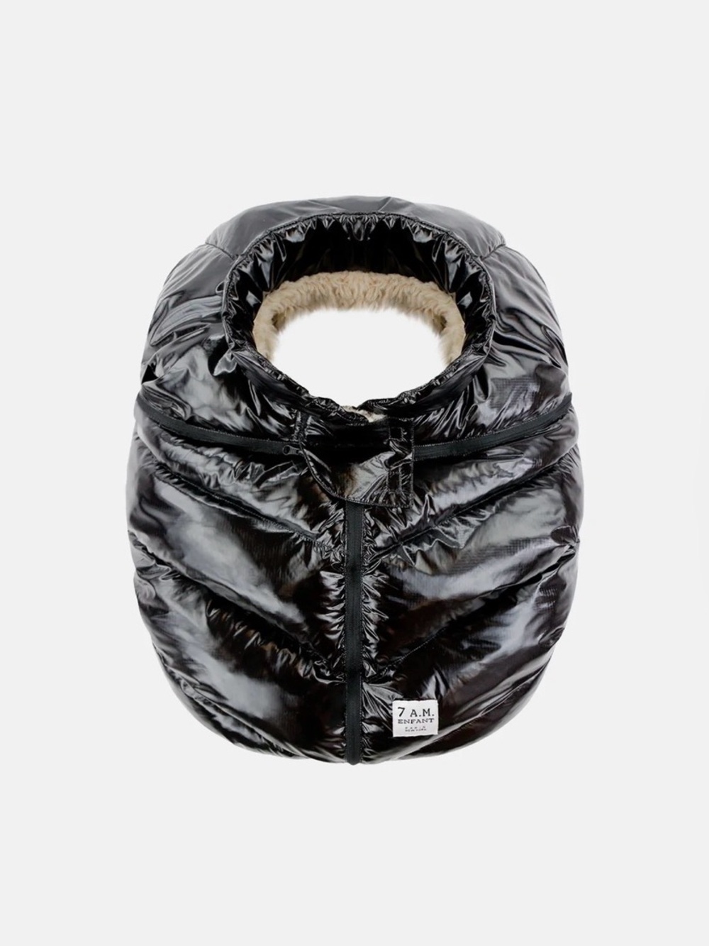 New 7am Enfant CAR SEAT COCOON - POLAR in Black One Size 0 - 12 months